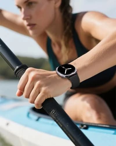 MAKCPOIMER Nylon Loop Sport Band Compatible with Samsung Galaxy Watch9/8/8 Classic 40mm/44mm/46mm | Breathable & Adjustable thumbnail 6