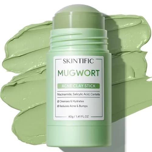 SKINTIFIC Mugwort Clay Stick Face Mask with Centella & Salicylic Acid | Calms Redness & Pores, 40g (1.41 Oz) thumbnail 1