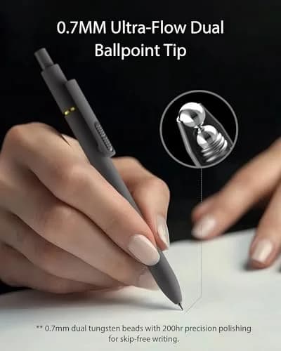 Hiacry Gel Ink Pens, 8 Pcs, 0.7mm Fine Point, Black Ink | Smooth Writing, Quick-Dry, Aesthetic Journaling Pens thumbnail 3