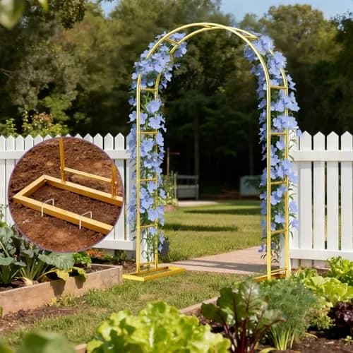 Nisoger Metal Wedding Arch 6 ft & 7.2 ft | Durable Steel Frame for Weddings & Events thumbnail 7