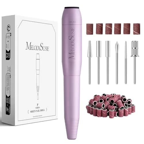 MelodySusie USB Nail Drill PC120I Macaron Purple | 20,000 RPM Portable Electric Nail File for Gentle Nail Prep thumbnail 1