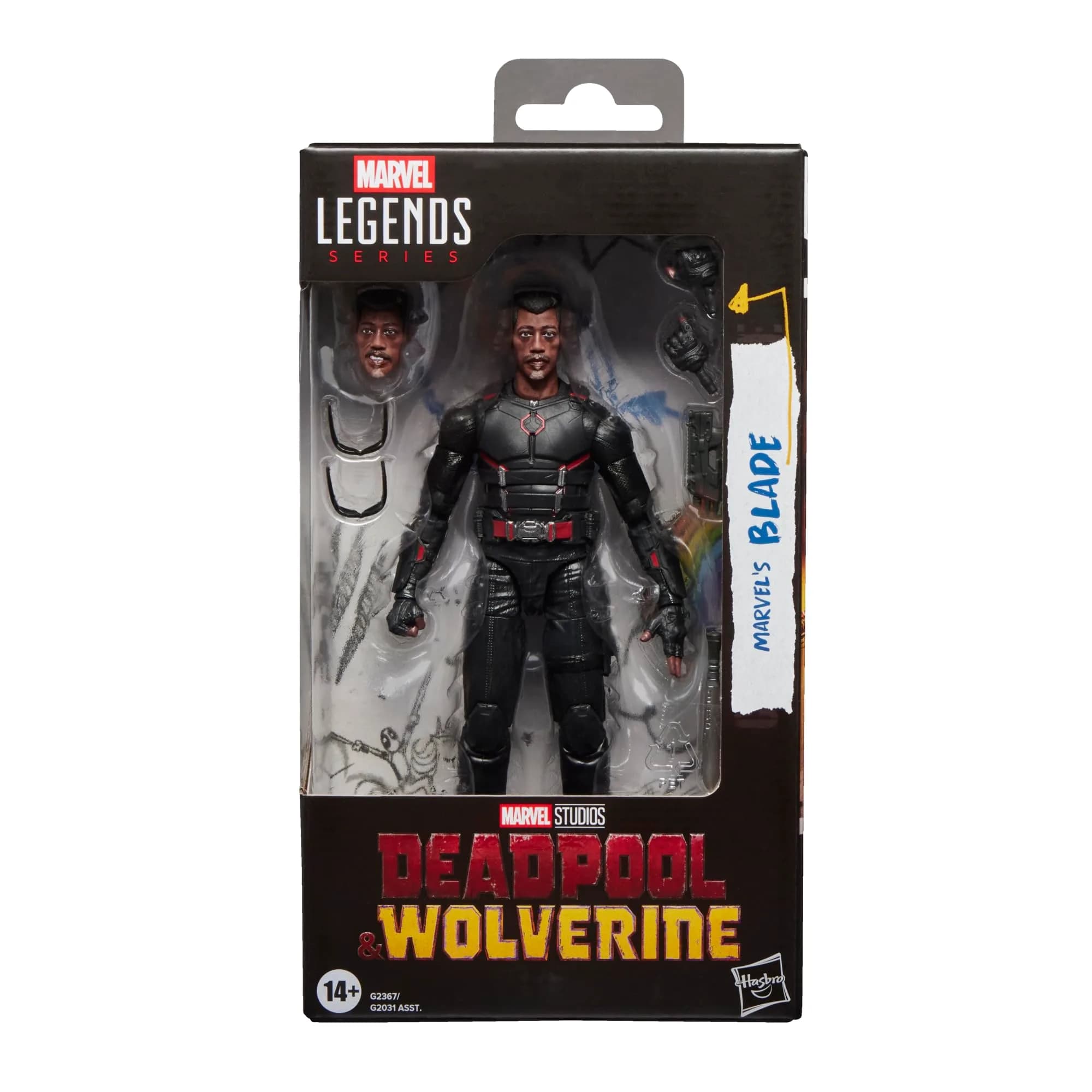 Marvel Legends Series Marvel's Blade Action Figure 6-Inch (15 cm) | Movie-Inspired Collectible with 7 Accessories — Multicolor