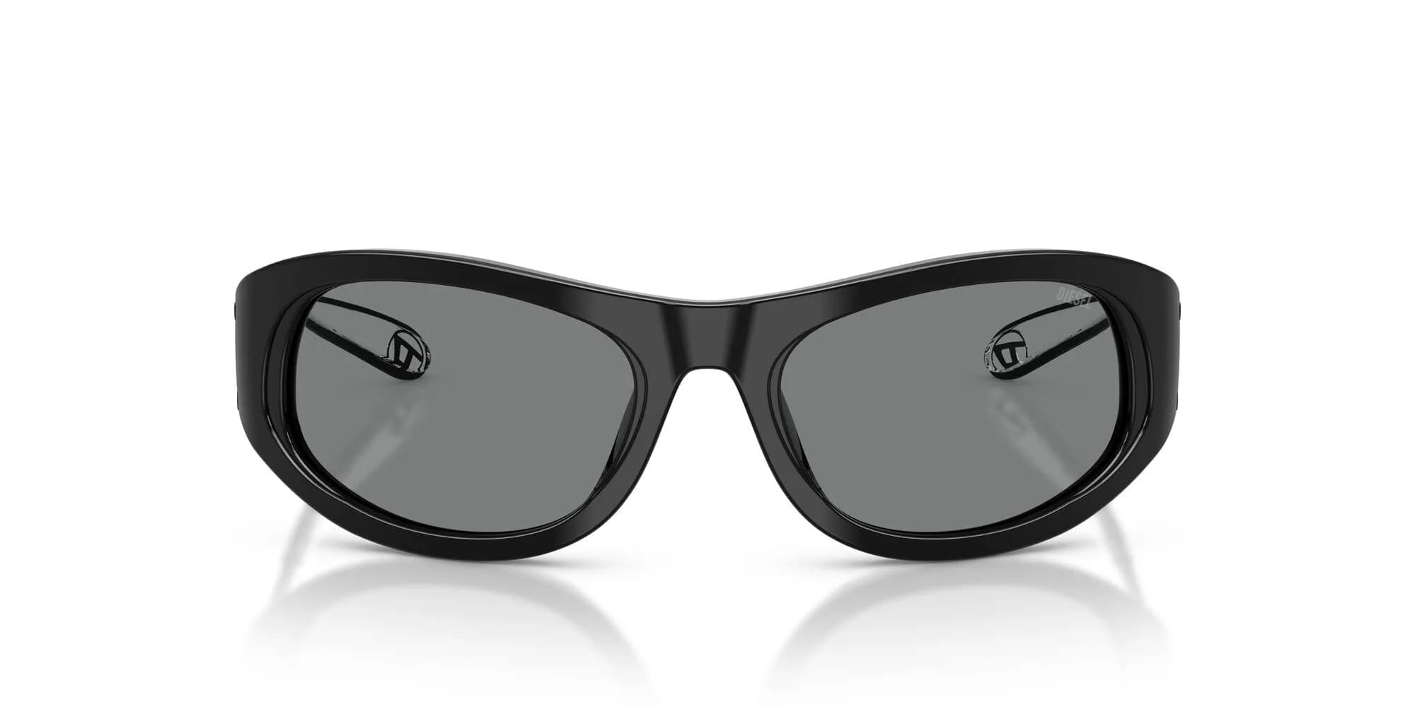 Diesel DL2007U Universal Fit Sunglasses | Havana/Dark Grey, 57 mm | 100% UV Protection — Black/Dark Grey