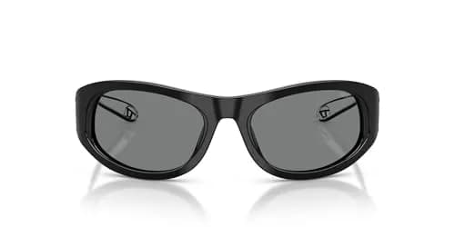 Diesel DL2007U Universal Fit Sunglasses 57 mm | Cat Eye, UV Protection, Black/Dark Grey thumbnail 1