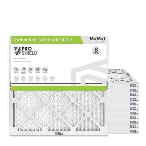 Proshield 16x16x1 MERV 8 HVAC Air Filter | 12 Pack for Indoor Air Quality thumbnail 1