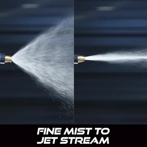 VIKING Heavy Duty Adjustable Garden Hose Nozzle 2 Pack | Metal & Rubber Grip for Car Wash, Plants, Pets, Home thumbnail 3