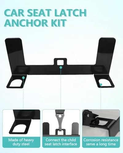 NORTHYUN Car Seat Latch Anchor Child Safety Seat Tether Kit | Universal ISOFIX Adapter for Older Vehicles thumbnail 8
