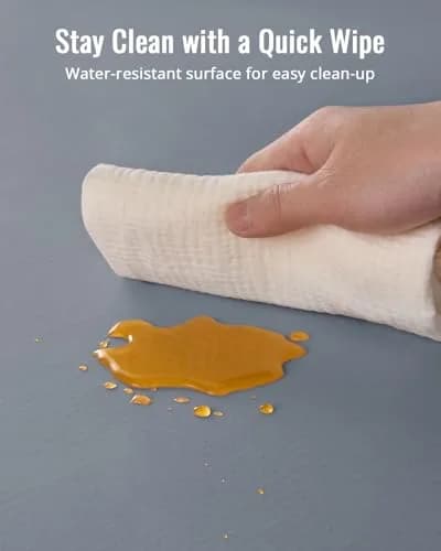 Blissful Diary Baby Splat Mat 128 x 128 cm (50.4 x 50.4 Inch) | Waterproof & Washable Floor Protector for High Chairs thumbnail 6