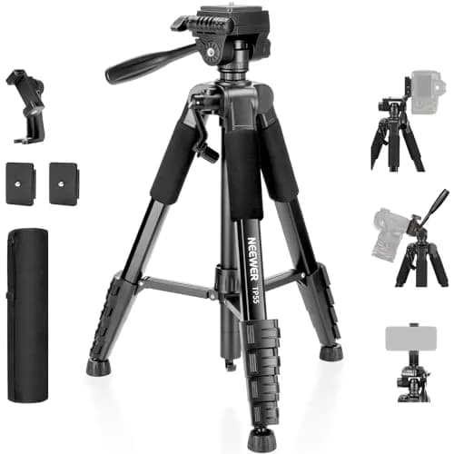 NEEWER Camera Tripod 71'' | Aluminum Lightweight Travel Stand with 3-Way Head thumbnail 1