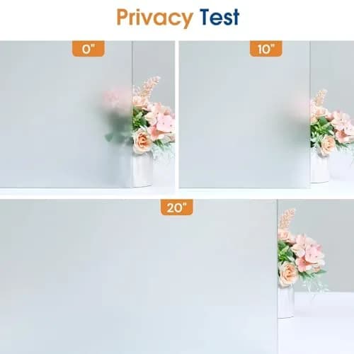 Homein Frosted Glass Window Privacy Film with Tools, Static Cling, Pure | UV Blocking, Reusable, Easy DIY thumbnail 8
