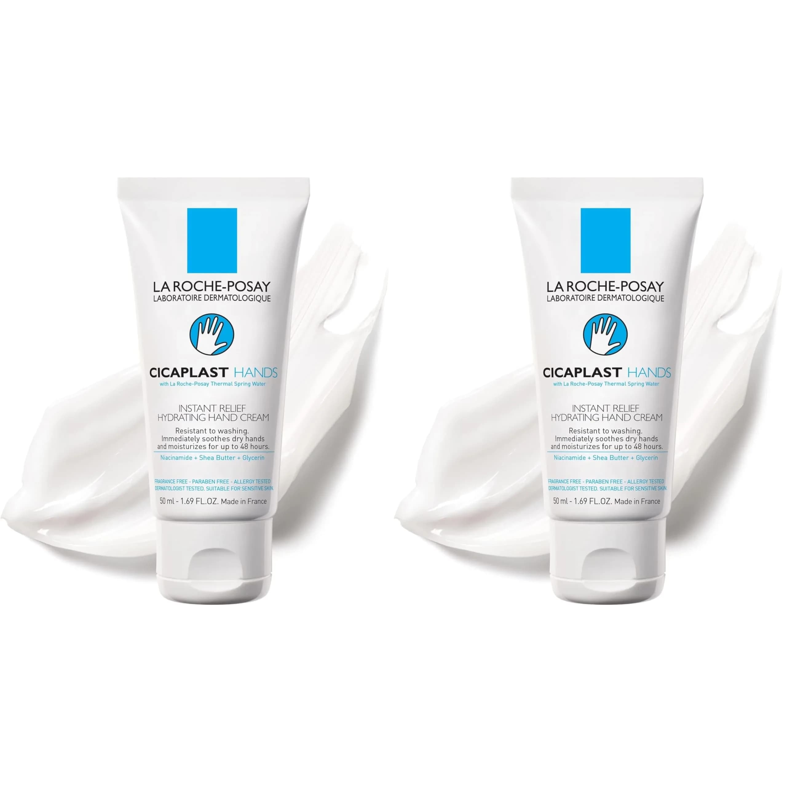 La Roche-Posay Cicaplast Hand Cream 100ml (3.38 Fl Oz) | Instant Relief for Dry Cracked Hands
