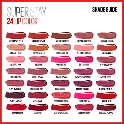 MAYBELLINE Super Stay 24 Keep Up The Flame Red Liquid Lipstick | 24-Hour Wear, Moisturizing Balm thumbnail 4