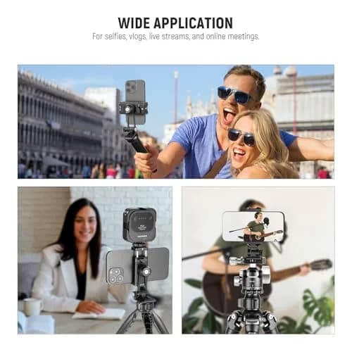 NEEWER SP-02 Phone Tripod Mount Adapter with Arca Type Plate 66-96mm | 360° Rotation, 180° Tilt, Aluminum, Black thumbnail 8