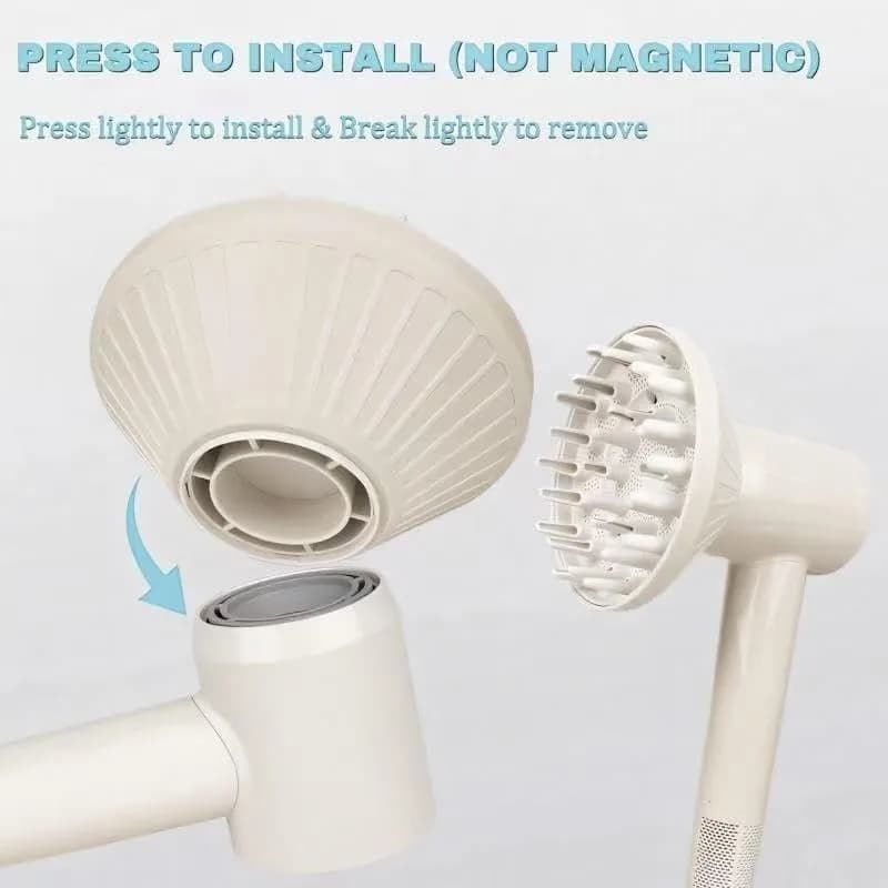 SEICHYGO 360° Rotating Diffuser Attachment Nozzle for Laifen SE Lite Hair Dryer | Milk Tea Color, Honeycomb Design thumbnail 7