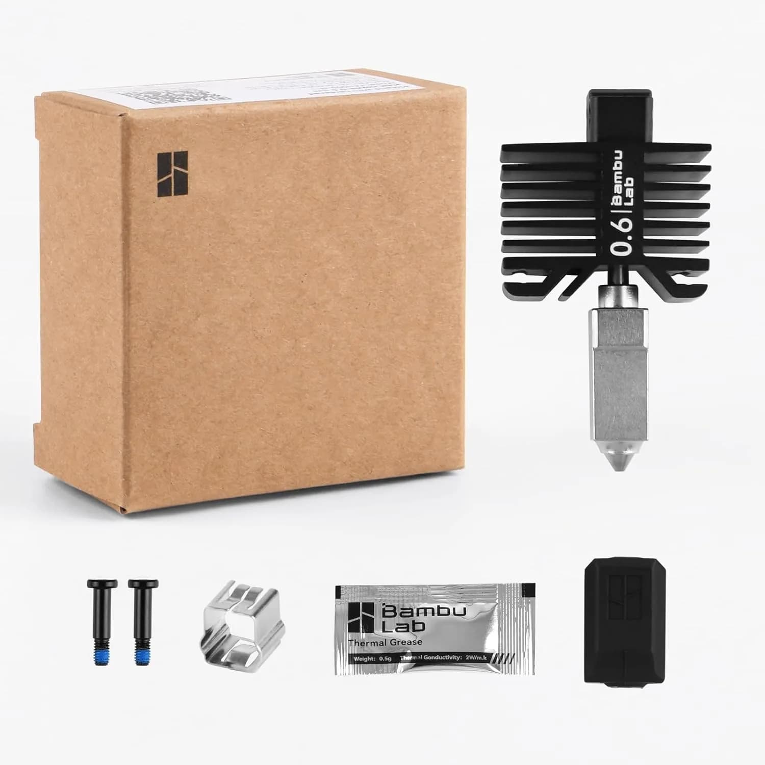 COMTREE Hardened Steel Nozzle Assembly Hotend Kit 0.4mm for Bambu LAB X1/P1 Series (156 g) — P1/X1 Series Hotend (0.6mm)