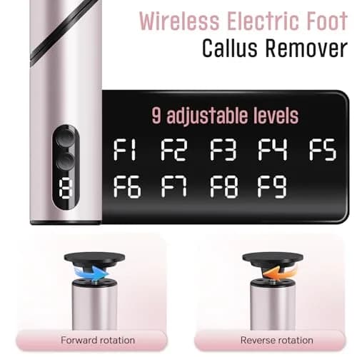 ZHOUMADE Electric Foot Callus Remover 1 Pack | 9-Speed Rechargeable Pedicure Tool thumbnail 3