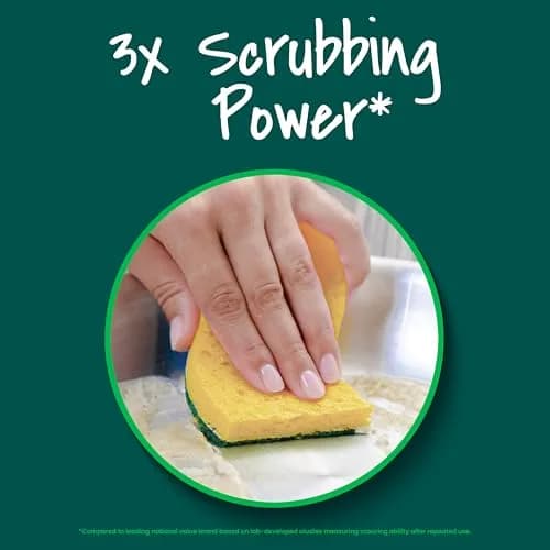 Scotch-Brite Heavy Duty Scrub Sponge 45 Count | Tough Messes, Lasts 3X Longer, Recycled Content thumbnail 5