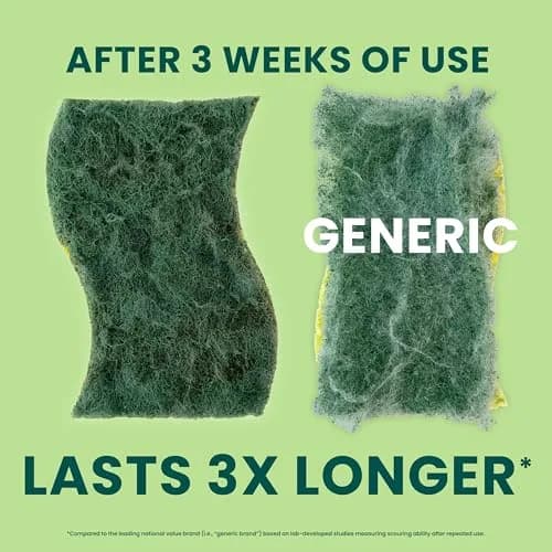 Scotch-Brite Heavy Duty Scrub Sponge 45 Count | Tough Messes, Lasts 3X Longer, Recycled Content thumbnail 7