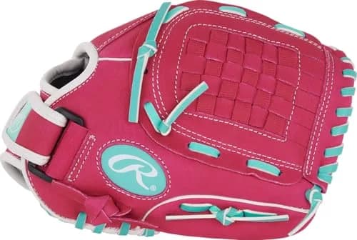 Rawlings Sure Catch Youth Series Softball Glove 10.5" (26.67 cm) Pink/Mint | Easy Close for Young Players thumbnail 2