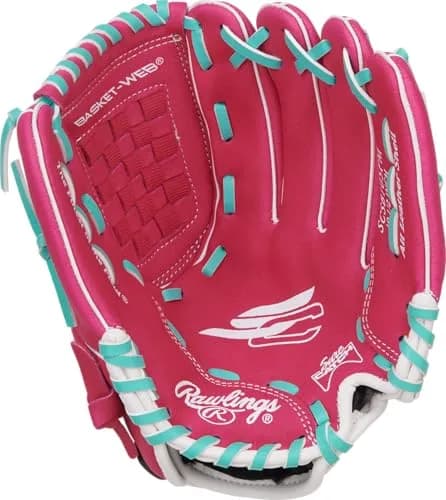 Rawlings Sure Catch Youth Series Softball Glove 10.5" (26.67 cm) Pink/Mint | Easy Close for Young Players thumbnail 3