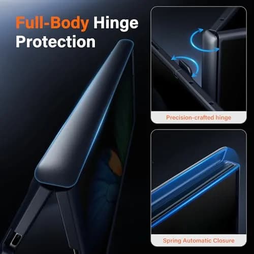 MOBOSI for Z Fold 7 Case with Privacy Screen Protector, Black | Slim Magnetic Cover with Full Hinge & Kickstand thumbnail 7