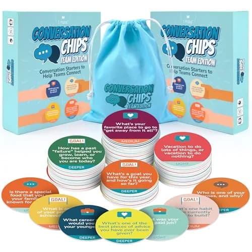 T MARIE Conversation Chips Team Building Game 2 Pack Bundle | Fun Ice Breaker for Work thumbnail 1
