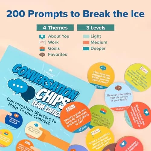 T MARIE Conversation Chips Team Building Game 2 Pack Bundle | Fun Ice Breaker for Work thumbnail 3