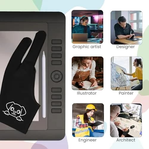 Kortimu Cute Puppy Drawing Glove: 3-Layer Palm Rejection for iPad & Drawing Tablet thumbnail 7