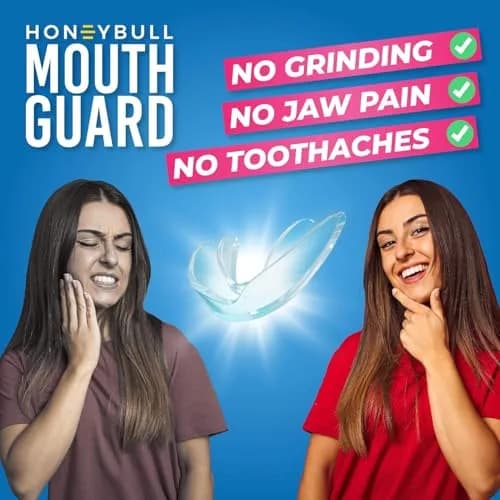HONEYBULL Custom Moldable Night Guards 6 Pack (Thin & Thick) | Boil and Bite for Teeth Grinding thumbnail 2