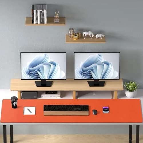 Aothia Hermes Orange Faux Leather Desk Mat 120cm x 60cm (47.2" x 23.6") | Non-Slip PU Leather Blotter for Office and Home thumbnail 9