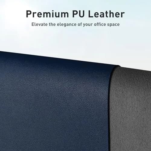 Aothia Dark Blue Faux Leather Desk Mat 119cm x 60cm (47.2" x 23.6") | Non-Slip PU Leather Blotter thumbnail 2