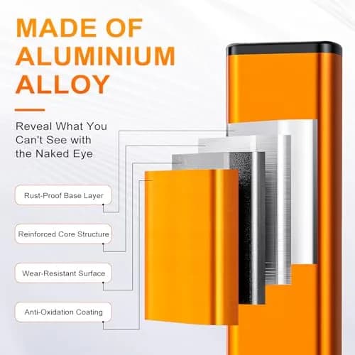 Ciwuzxs Solar Rechargeable EDC Flat Flashlight Orange | 900 Lumens, 200-300m Beam, Type-C Charging thumbnail 7