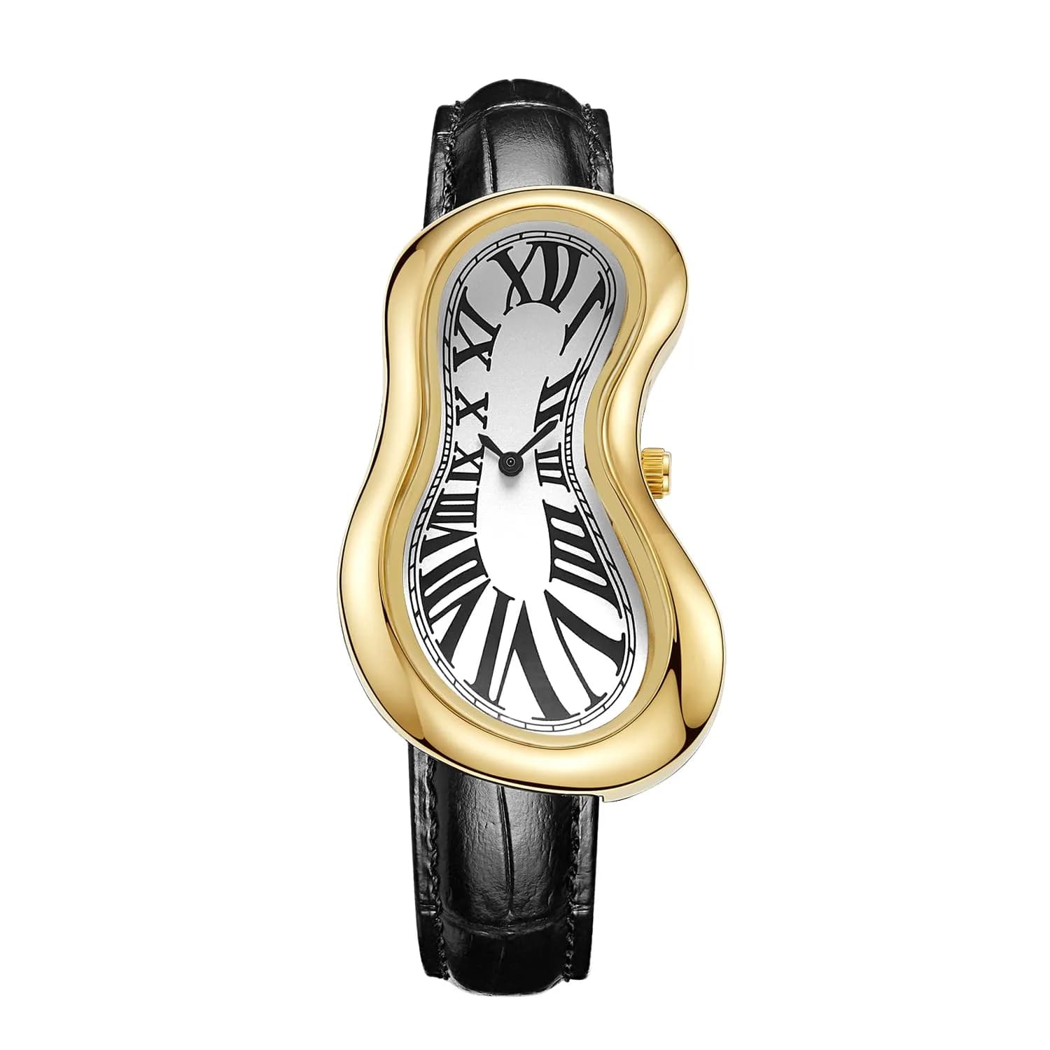PINTIME Melting Art Stainless Steel Watch Gold | Distorted Dial Design — Gold