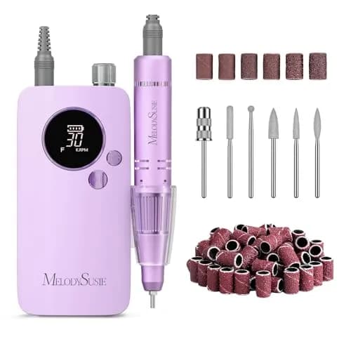 MelodySusie SC320F Rechargeable Nail Drill 30,000 RPM | Beginner-Friendly E-File with Pastel Design, 8-12 Hour Battery Life thumbnail 1