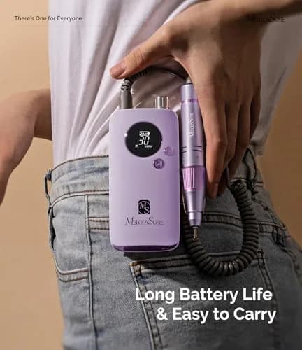 MelodySusie SC320F Rechargeable Nail Drill 30,000 RPM | Beginner-Friendly E-File with Pastel Design, 8-12 Hour Battery Life thumbnail 2