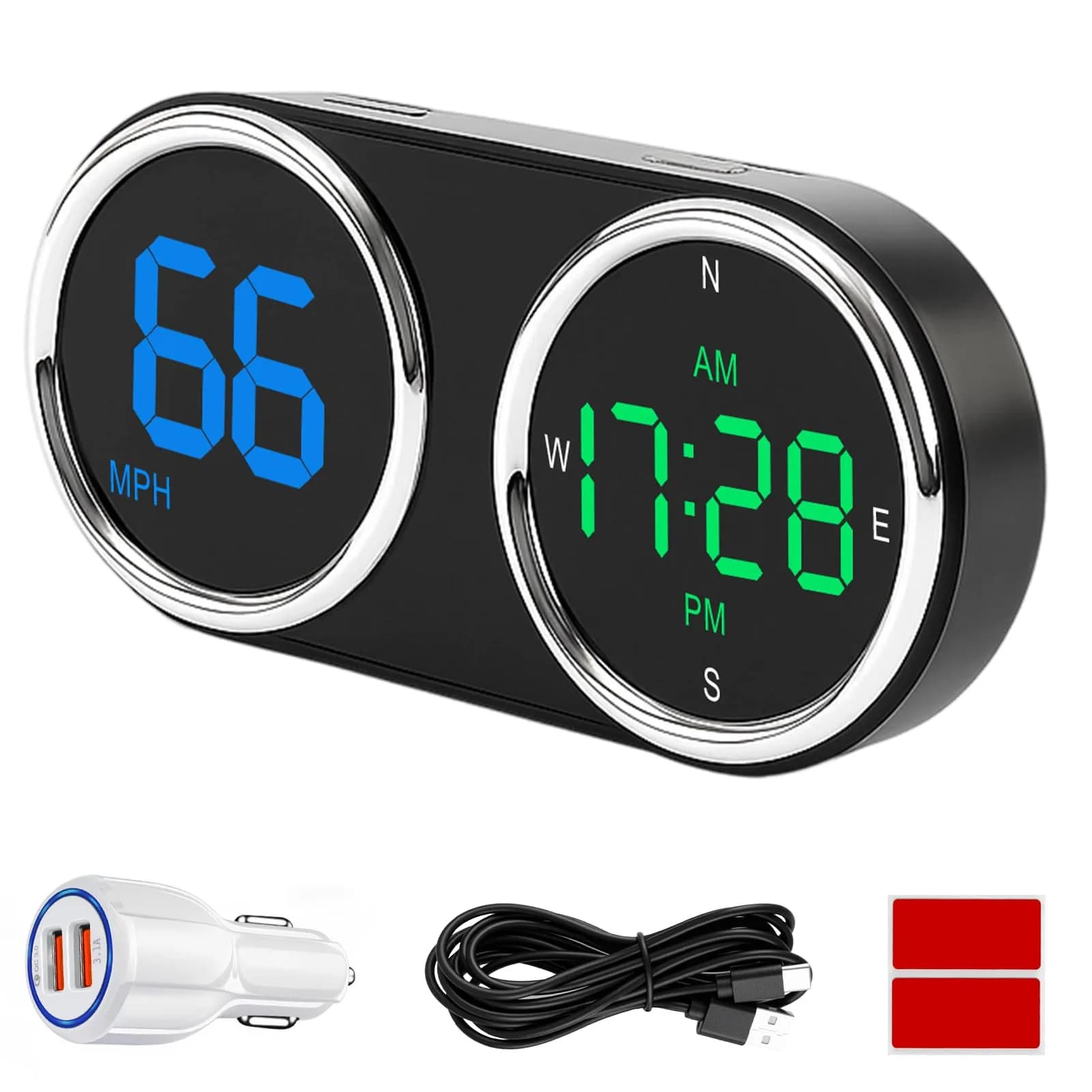 GUGUMO GPS Digital Speedometer for Car MPH | Universal HUD Speed Meter with LED Display