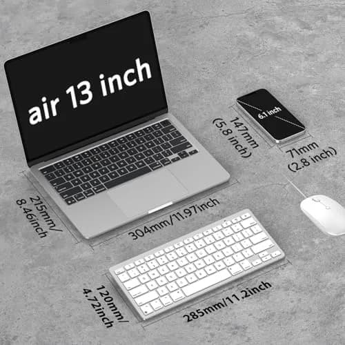 OMOTON Wireless Keyboard for Mac, Bluetooth Stable, No Numpad, Travel Size | Compact, Ergonomic, Mac-Compatible thumbnail 3