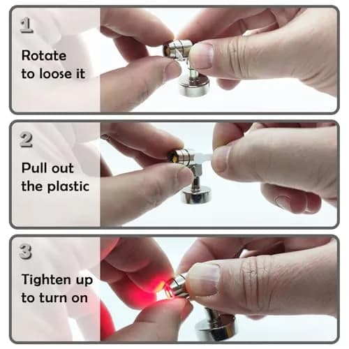 SUZEYAR Red Miniature LED Spot Lights 4 Pack | Battery Operated, Wireless, Mini Size for Artwork & Decor thumbnail 3