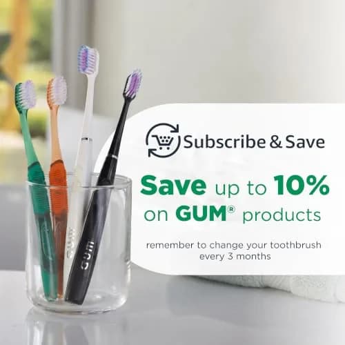 GUM Deep Clean Technique Soft Toothbrush 6 Pack | Compact Head, Ergonomic Quad Grip Handle thumbnail 6