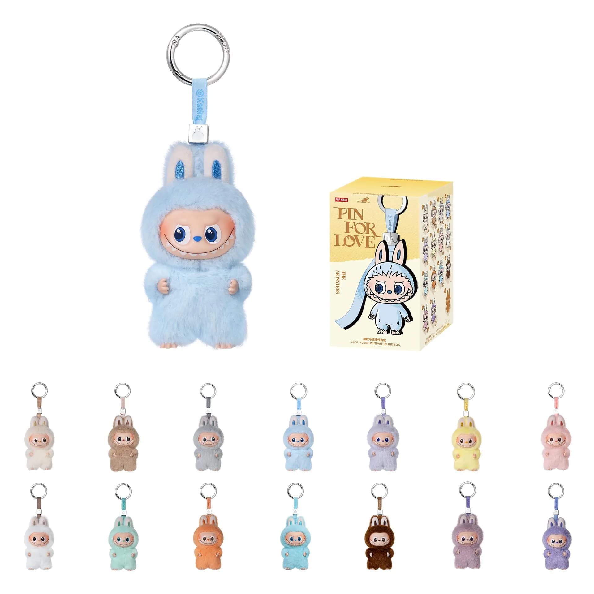 POP MART THE MONSTERS Pin for Love Series Blind Box Whole Set 14 Figures | Non-Toxic PVC Toy Figures — (A-m) / Single Box