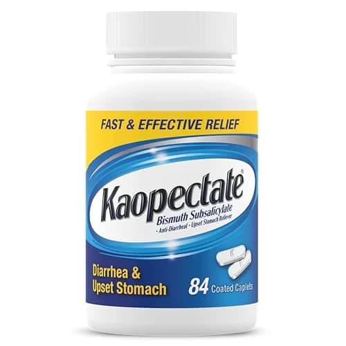 Kaopectate Multi-Symptom Anti-Diarrheal & Upset Stomach Reliever, 84 Caplet | Fast GI Discomfort Relief for Adults thumbnail 1