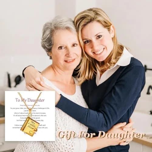 Roe Dolph My Little Star Book Necklace Gift for Daughter & Granddaughter | Meaningful Jewelry for Mothers Day thumbnail 4