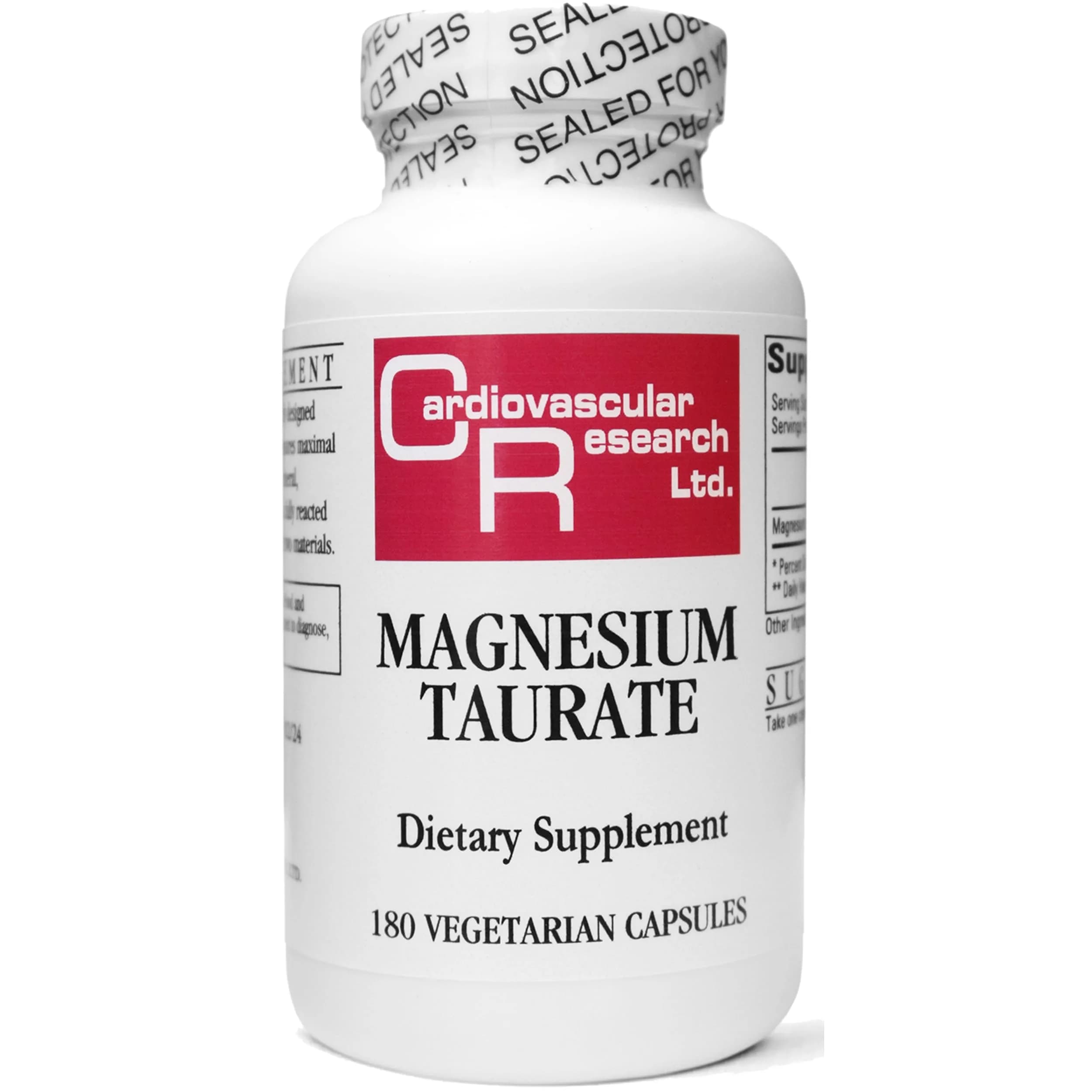 Cardiovascular Research Magnesium Taurate 125 mg 180 Capsules | Supports Heart & Muscle Function - main product image