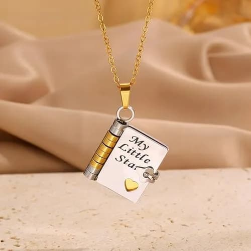 Roe Dolph My Little Star Book Necklace Gift for Daughter & Granddaughter | Meaningful Keepsake, Mothers Day Gift, Pendant Necklace, Emotional Jewelry thumbnail 8