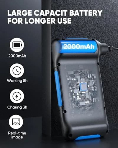 T TAKMLY Dual Lens Endoscope Camera 1080P HD 4.3'' Screen 5m (16.4FT) | IP67 Waterproof Inspection Snake Camera with 8 LEDs thumbnail 3