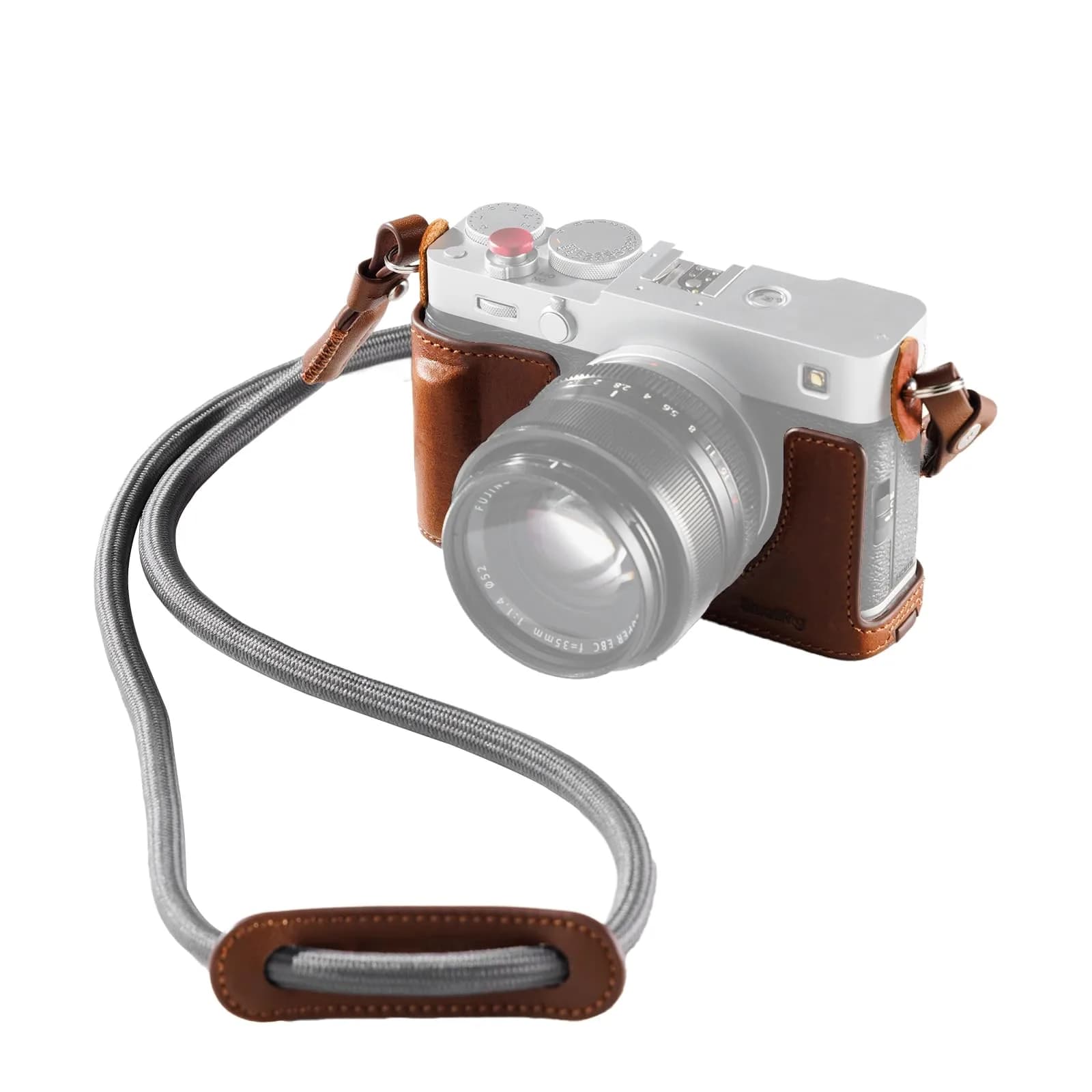 SMALLRIG Leather Camera Case Kit for FUJIFILM X-E5 with Shoulder Strap (Brown) | Vintage Leather Design — Brown