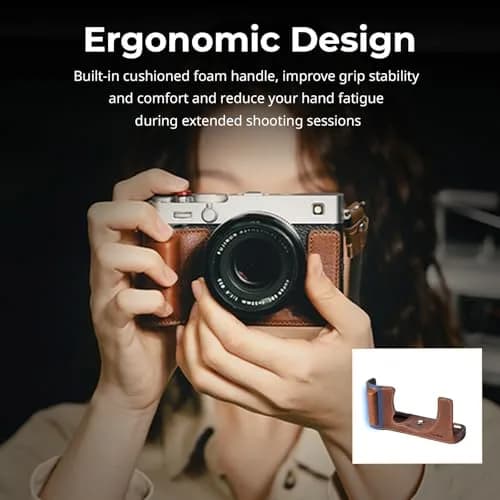 SMALLRIG Leather Camera Case Kit for FUJIFILM X-E5 with Shoulder Strap (Brown) | Vintage Leather Design thumbnail 5
