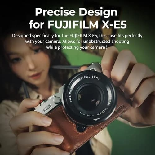 SMALLRIG Leather Camera Case Kit for FUJIFILM X-E5 with Shoulder Strap (Brown) | Vintage Leather Design thumbnail 6