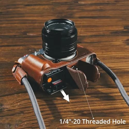 SMALLRIG Leather Camera Case Kit for FUJIFILM X-E5 with Shoulder Strap (Brown) | Vintage Leather Design thumbnail 2