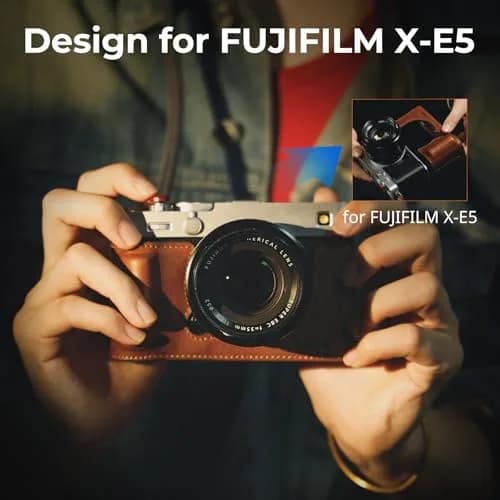 SMALLRIG Leather Camera Case Kit for FUJIFILM X-E5 with Shoulder Strap (Brown) | Vintage Leather Design thumbnail 3